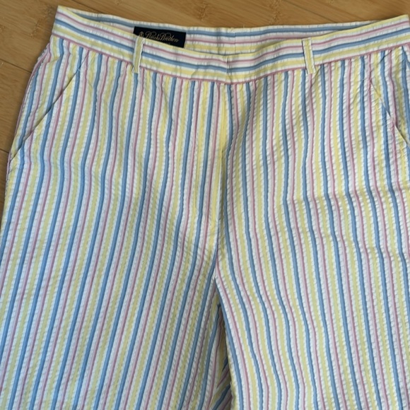 Brooks Brothers Pastel Stripes Cotton Seersucker Women’s Pants size 12 - Picture 2 of 9